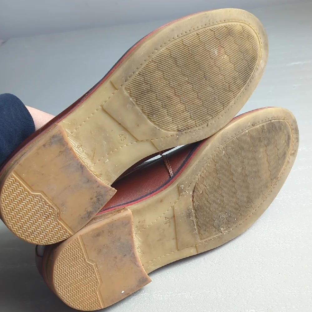El Rayo Brown Leather Tassel Loafers Made‎ in Spain size 43 (US 10)